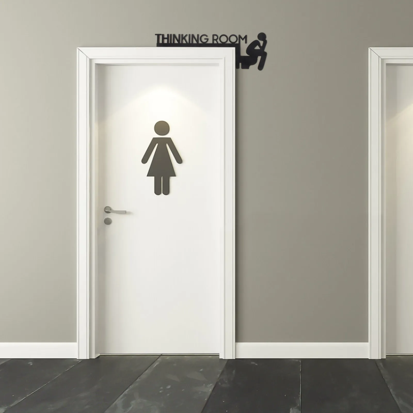 Vintage Decor Bathroom Door Sign Signs for Home Hanger Farmhouse Funny Wooden Decoration