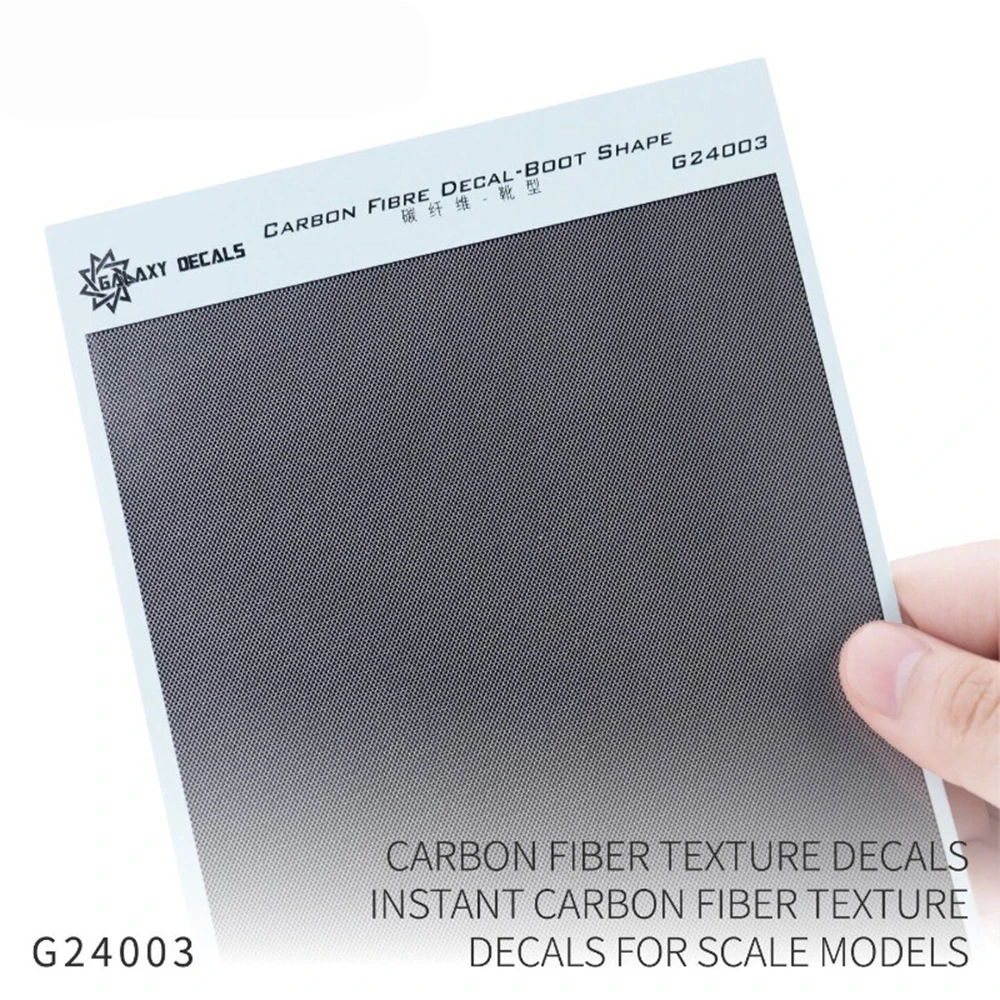 Fibre Pattern Decal Model Kit Water Slide Decal for Model Car Instant Carbon Fiber Texture Decals for Scale Models Details Up