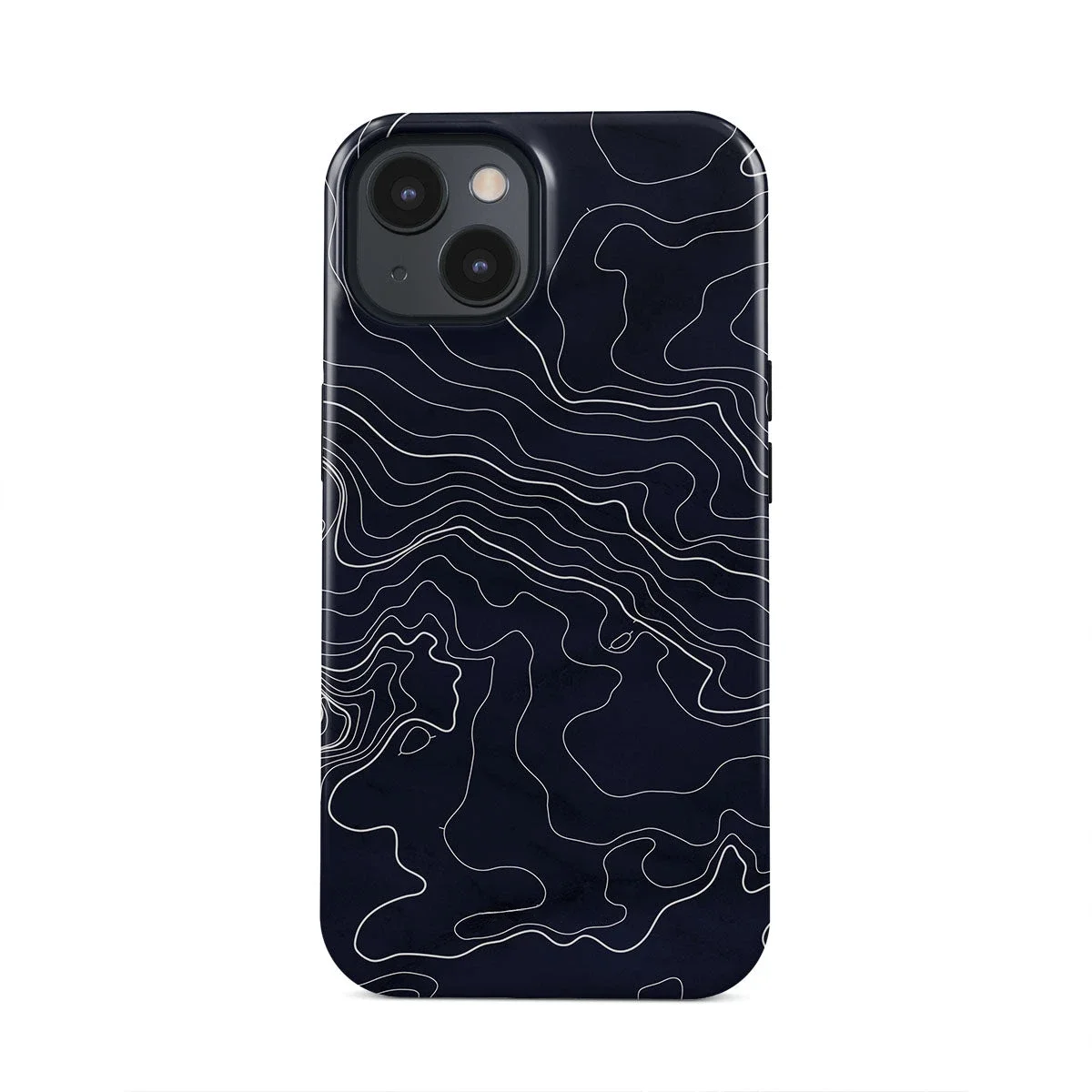 Drifting Shores Topographic Map Case for IPHONE 16ProMax 15 14 13 12 11 PRO Plus Acrylic TPU Two in One Magnetic Phone Cases