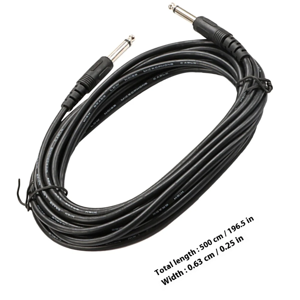 5M Guitar Audio Patch Cable Reliable Plastic Build Easy to Store Connect Wire for Musical Instruments and Effect Pedals Setup