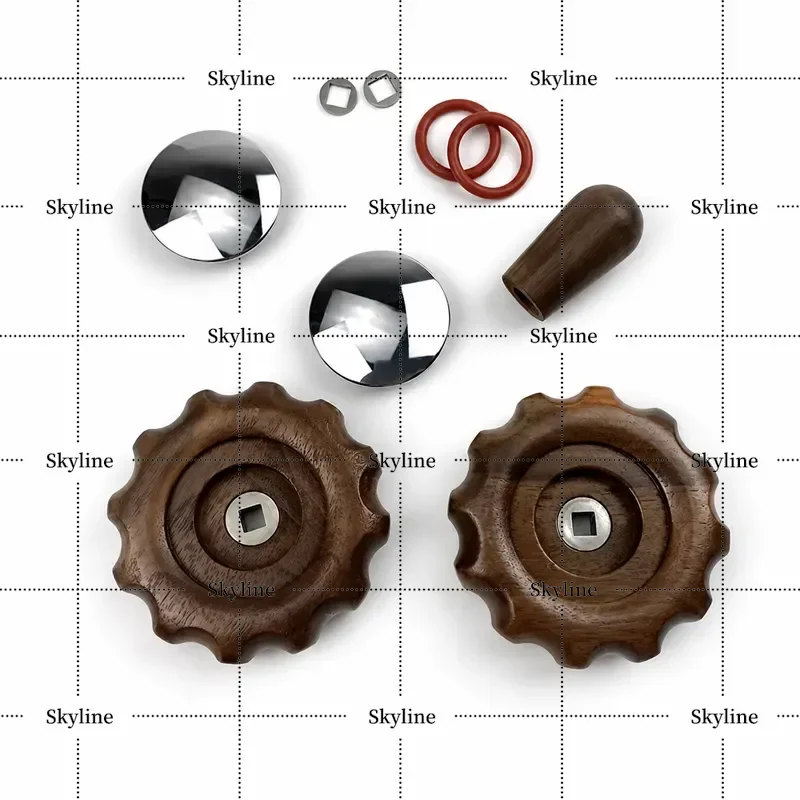 For EXPOBAR Aibao E61 MKF E61 Semi Automatic Coffee Machine Walnut Modification Kit Knob Pull Rod