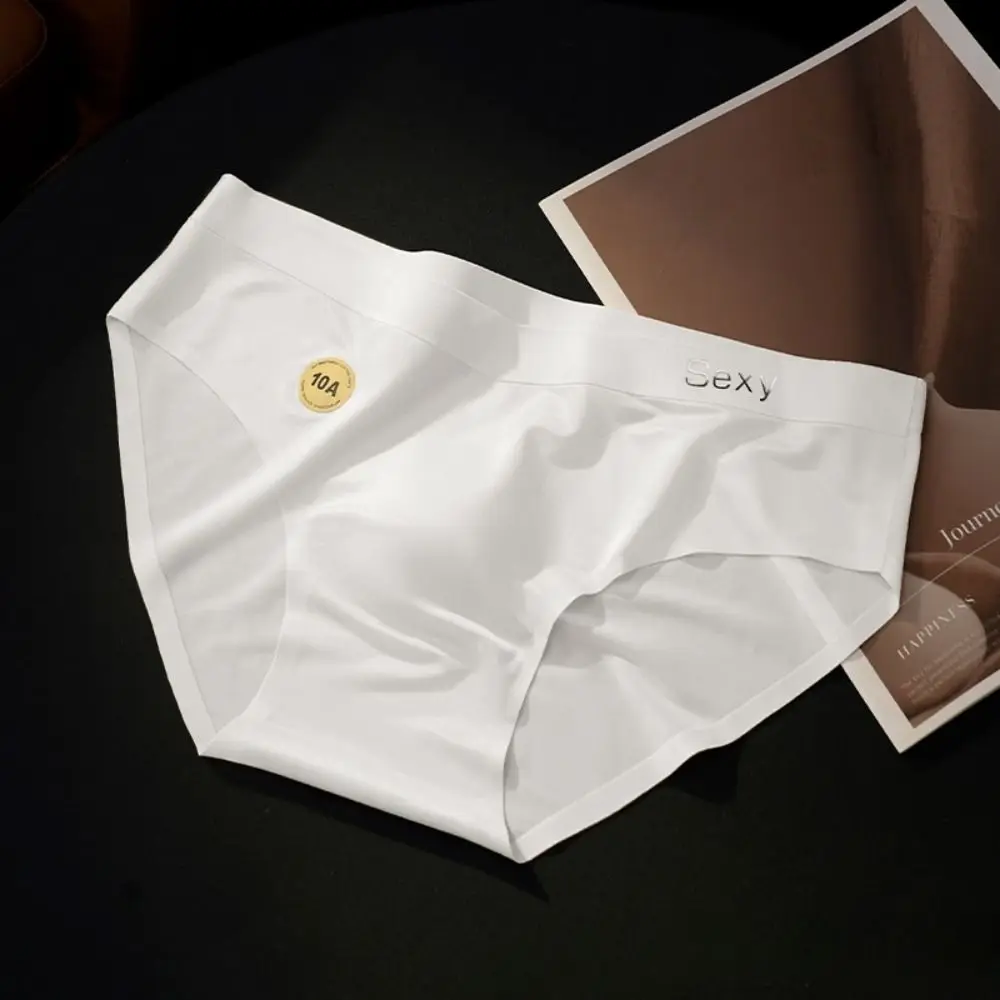 مريحة الصيف رقيقة الساتان ملخصات الرجال بسيطة تنفس الحرير الجليد سراويل داخلية الملابس الداخلية سلس الملابس الداخلية الرجال يوميا #4