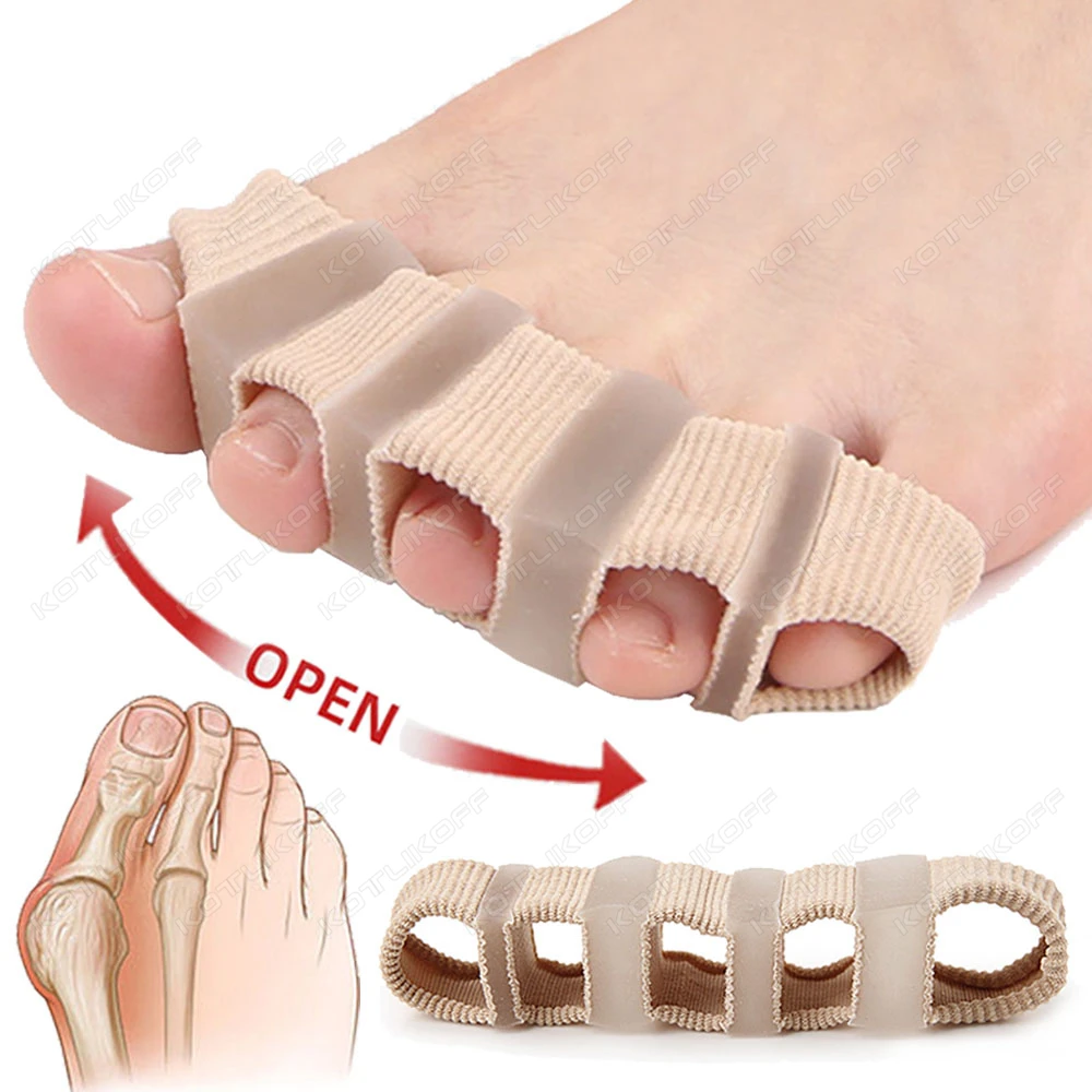 1 pc 3/4/5 חורים סיליקון אצבע אצבע מגן מפריד הבוהן מגינים אלונקות מחורר מאבטח תבליט כף הרגל טיפול