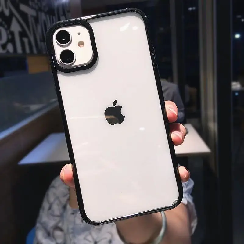 Cute Colour Clear Silicone Case For iPhone 15 14 13 12 11 Pro Max Mini XR X Xs 7 8 6 6s Plus Simple Shockproof Back Cover Case, image 8