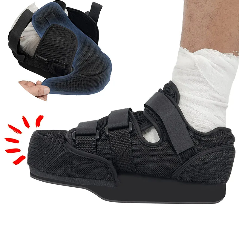 Adjustable Winter Summer Post Surgical Forefoot Shoe-Foot Fracture Shoe-Toe Orthopedic Support Brace-For Left and Right Foot