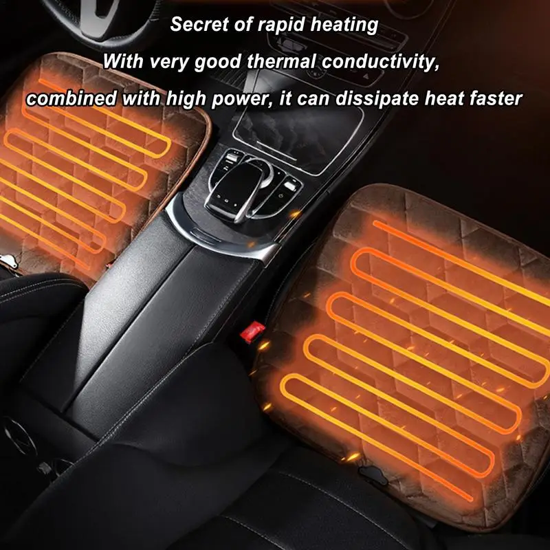 

Car Heated Seat Cover Winter USB 5V Heater Cushion Eectric Heating Sitting Cushion Warmer for Vehicles Home Office Sofa Warm Mat