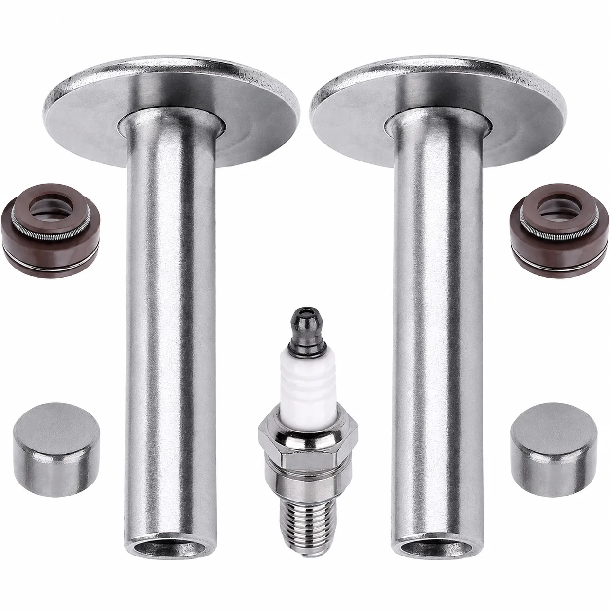 Auslassventil-Stößelrotator-Kit, Ventilschaftdichtung, Zündkerze für Honda GX270 GX340 GX390 188F 14441-ZE2-000 14781-ZE2-000 12209-ZE8-003