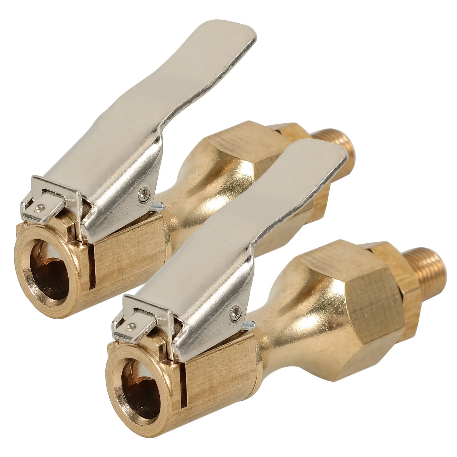 

2pcs Chuck Quick Connect Locking Air Chuck Car Clip Durable Copper Tire Inflator For Bicycles Motorcycles Cars Trucks Sturdy