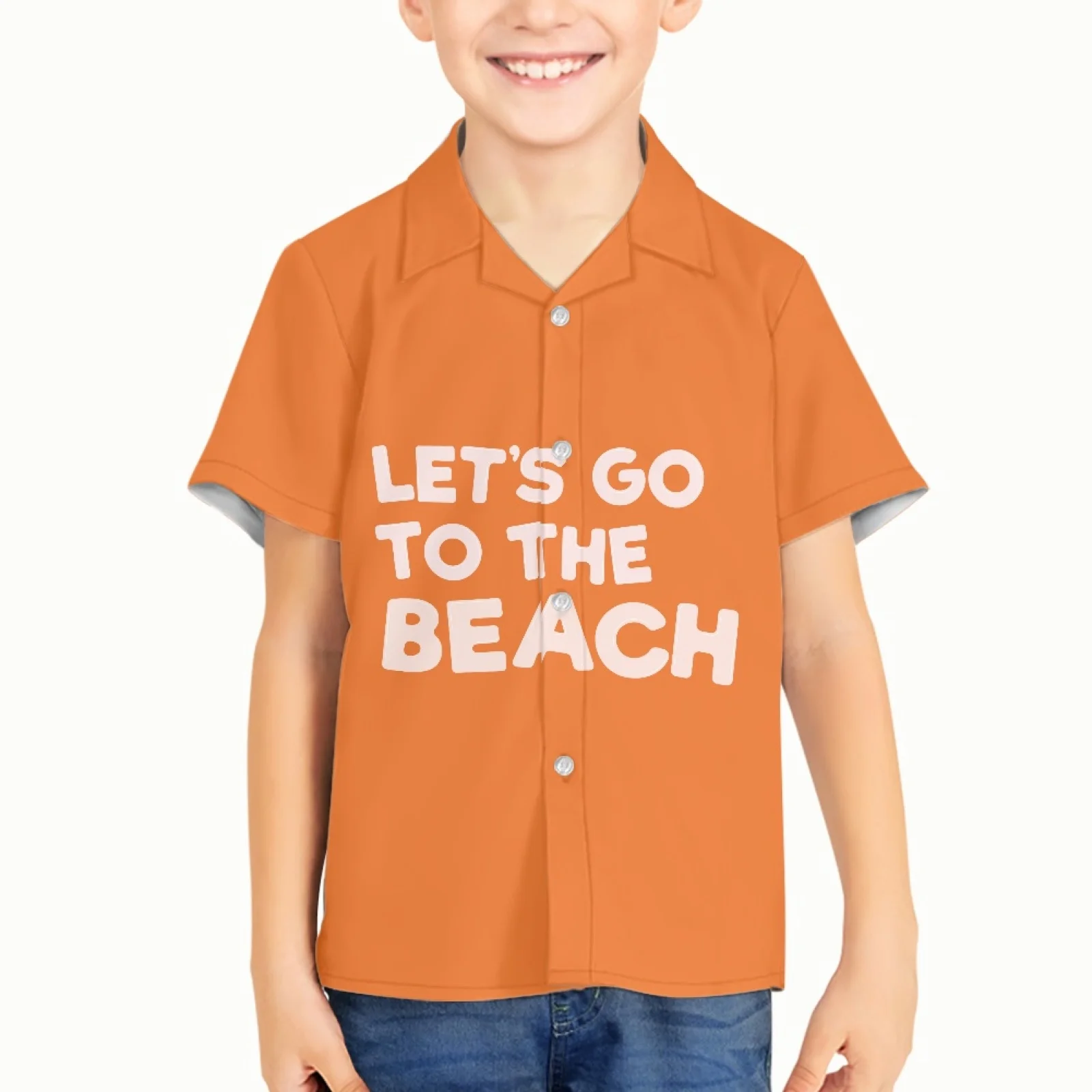 

Yellow English Print 5-12 Boys' Hawaiian V-Neck Boys' Shirt Polyester Short-Sleeved Casual Shirt Summer 2023 Polynesian Luxu