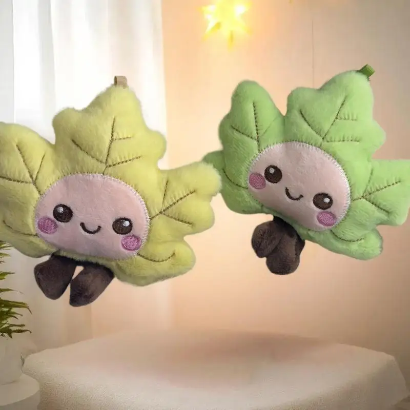 Acessório de sacola de casamento de item único, folha de bordo Sham contemporânea, adorável chaveiro de boneca fofa, presente para Cohort