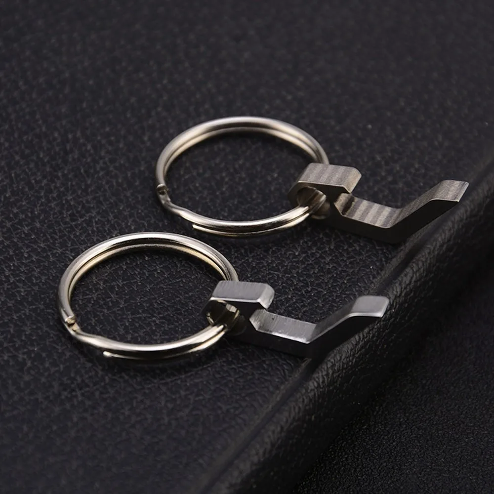 Mini Bottle Opener Flathead Screwdriver Keychain Stainless Steel Titanium TC4 EDC Portable Tool Gift