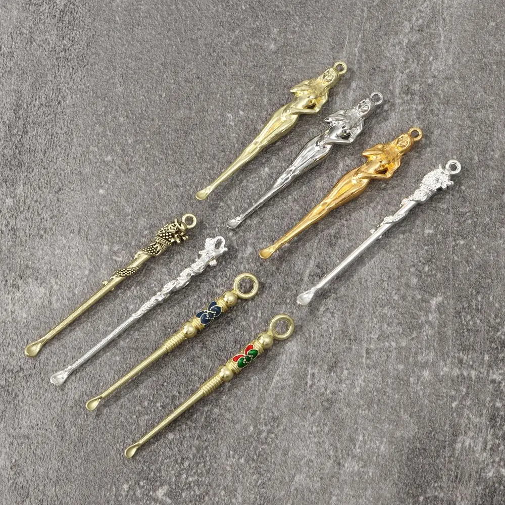 Outdoor Curette Cleaner Retro Brass Dragon Ear Wax Remover Ear Spoons Ear Cleaning Tool Ear Pick