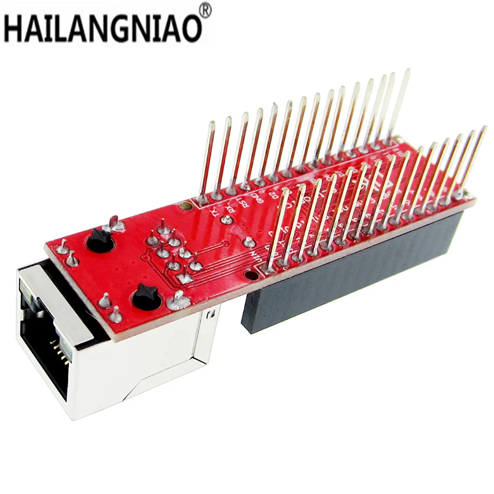 10 قطعة ENC28J60 Ethernet Shield V1.0 لوحدة خادم الويب Nano 3.0 RJ45