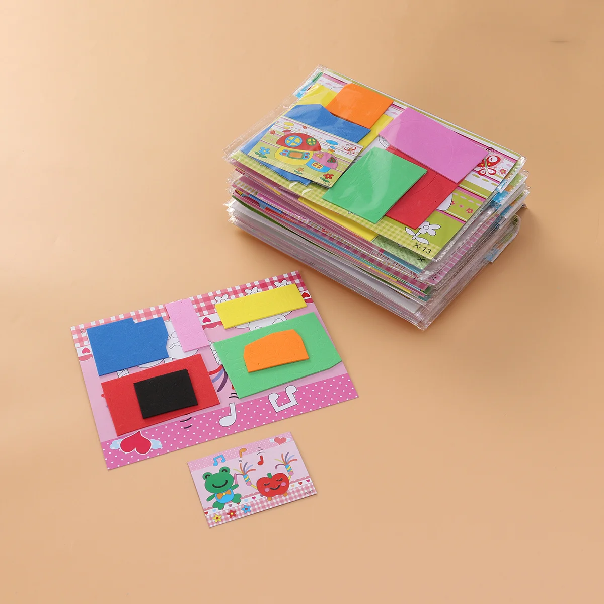 

20Pcs 3D Mosaic Sticker Art Crafting Educational Supplies DIY Materials for Kids Kindergarten Daycare Nursery Educational Toys