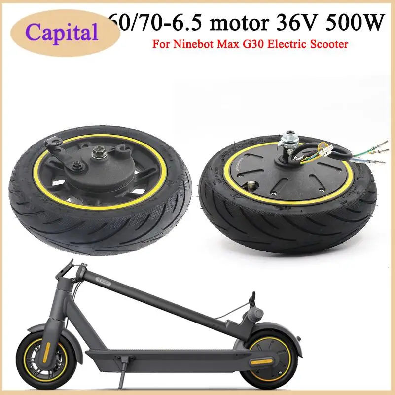 

60/70-6.5 Motor Electric Scooter 36V 350W 48V 500W Engine Wheel For Ninebot Max G30 Front Driving Tire Repair Parts