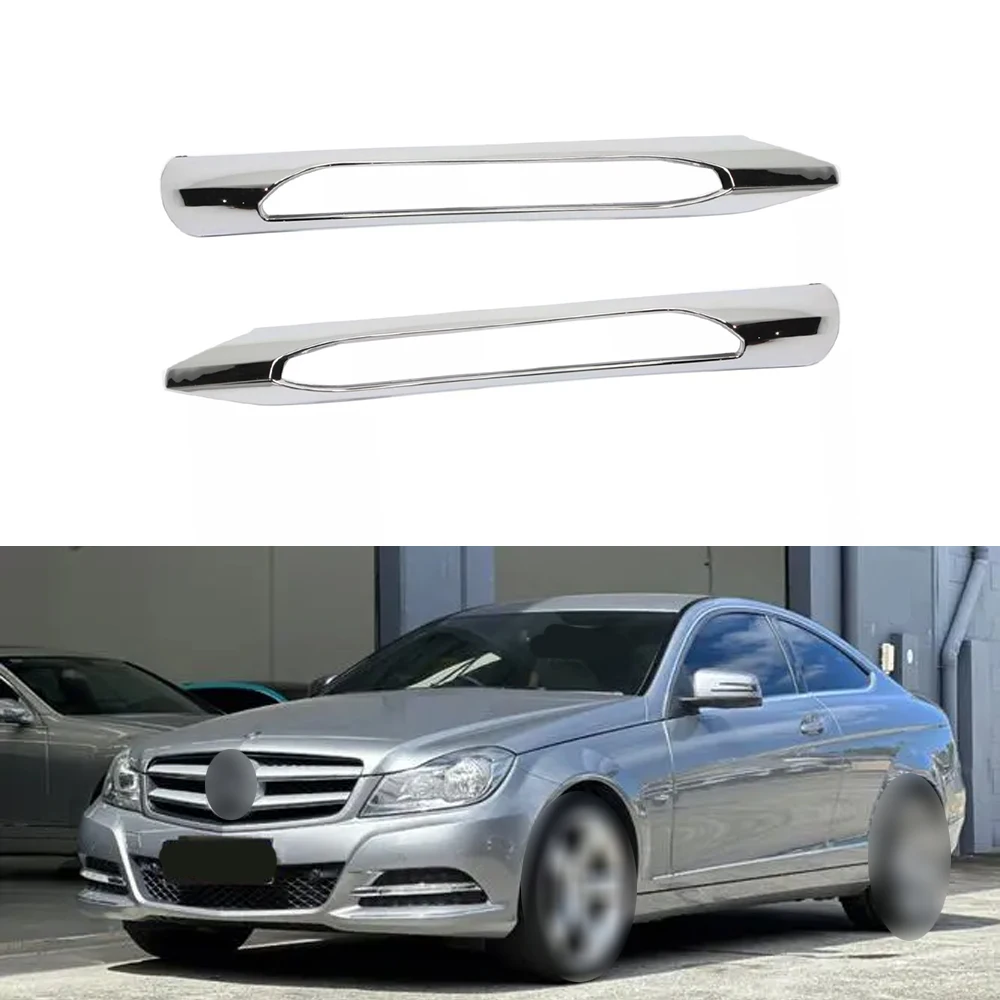 Left Right Fog Lamp Trim Bezel Foglight Frame Cover for 2012 Mercedes Benz C250 4Matic For Models With AMG Styling Package