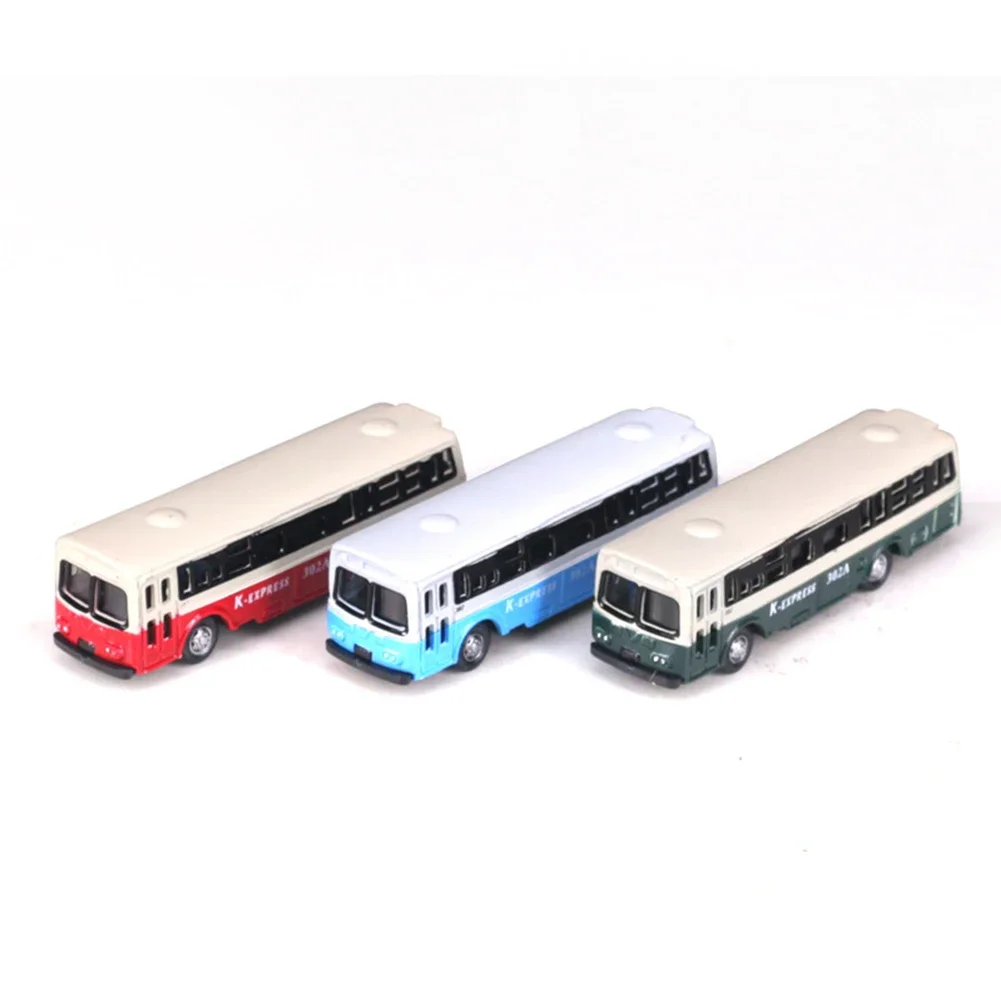 N Scale Bus Model Car Diecast Mini Bus For Model Railway Landscape Layout Wide Range Of Uses ABS Material Assorted Colors