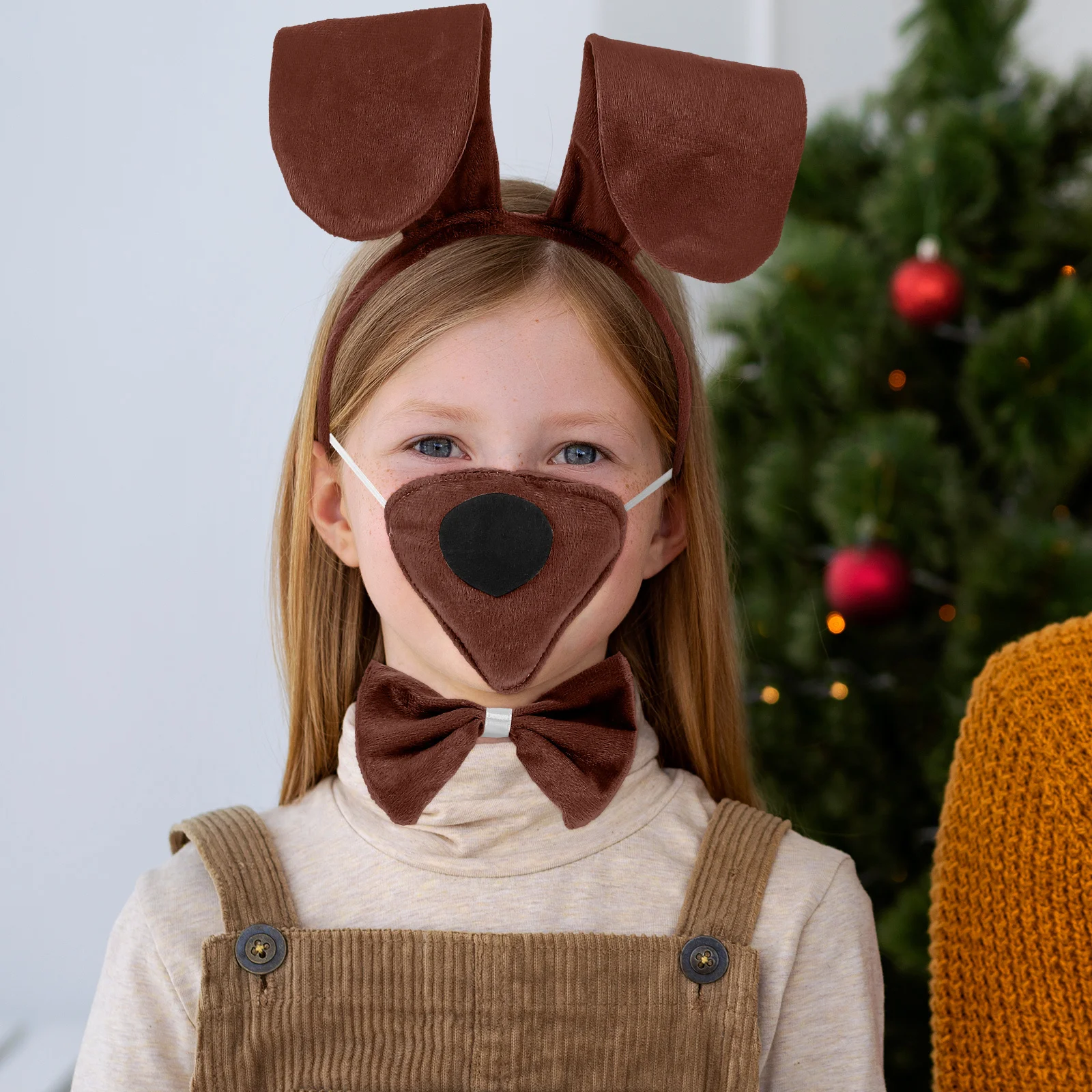 1Set Halloween Animal Costume Set for Kids Adorable Puppy Theme Accessories Ideal for Cosplay Party Photo Props Fun