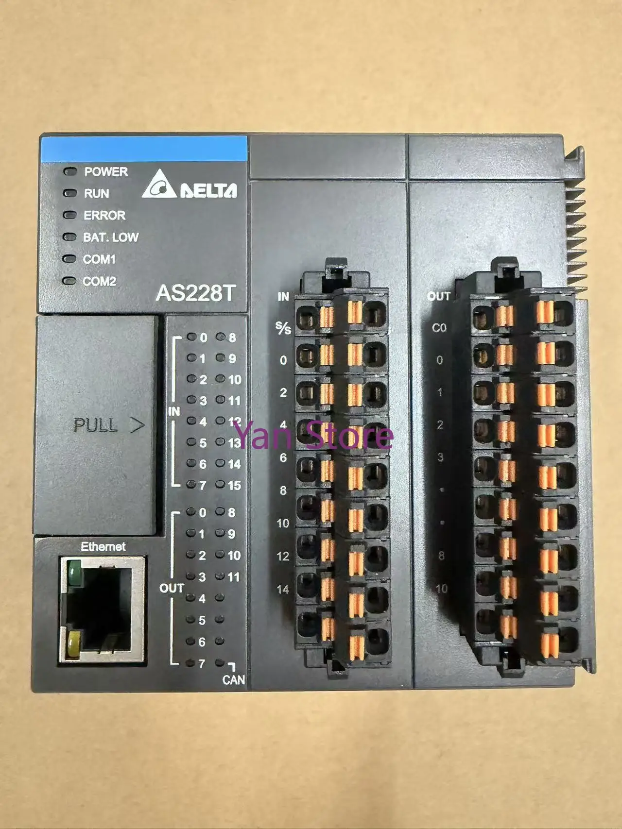 Original  AS228T-A AS228P-A AS228R-A 16DI 12DO PLC programmable controller Built In USB Ethernet Port CANopen RS485x2