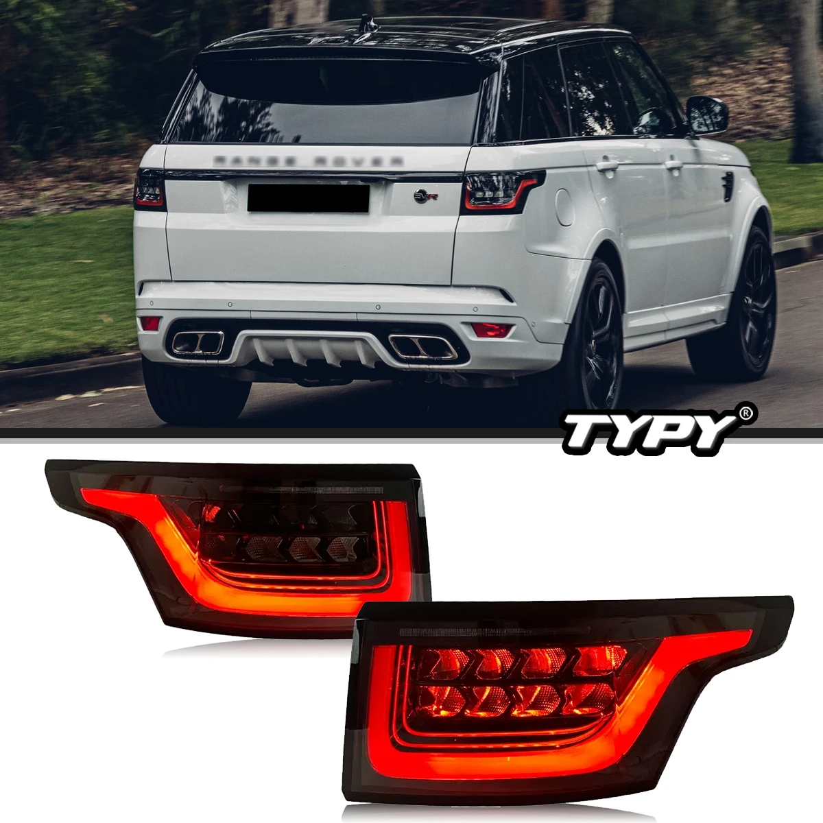 

Автомобильные фары TYPY для Range Rover Sport, задние фонари 2014-2022, светодиодные задние фонари, дневные ходовые огни, указатель поворота, Plug Play