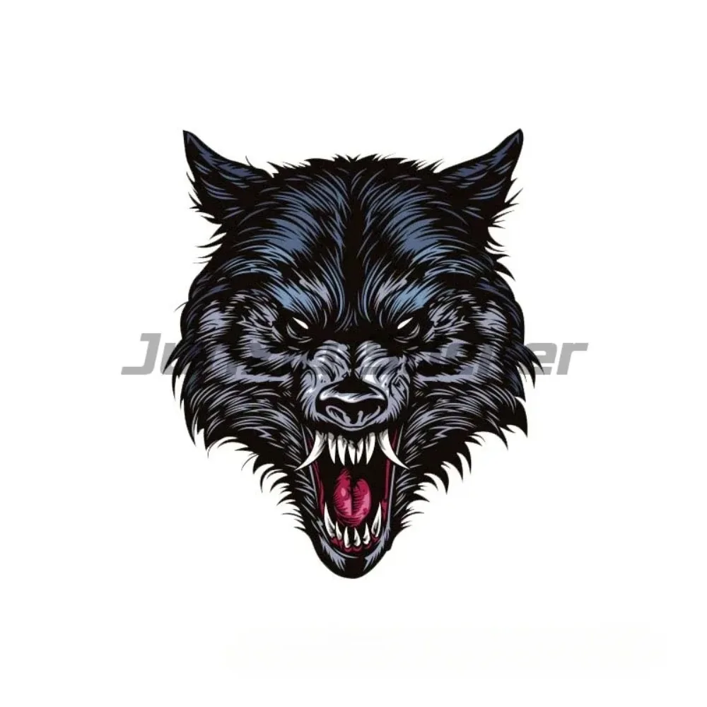 Adesivos personalizados com cabeça de lobo, adesivos de vinil para motocicleta, janela, parede, caminhão, capacete, laptop, carro, personalizáveis