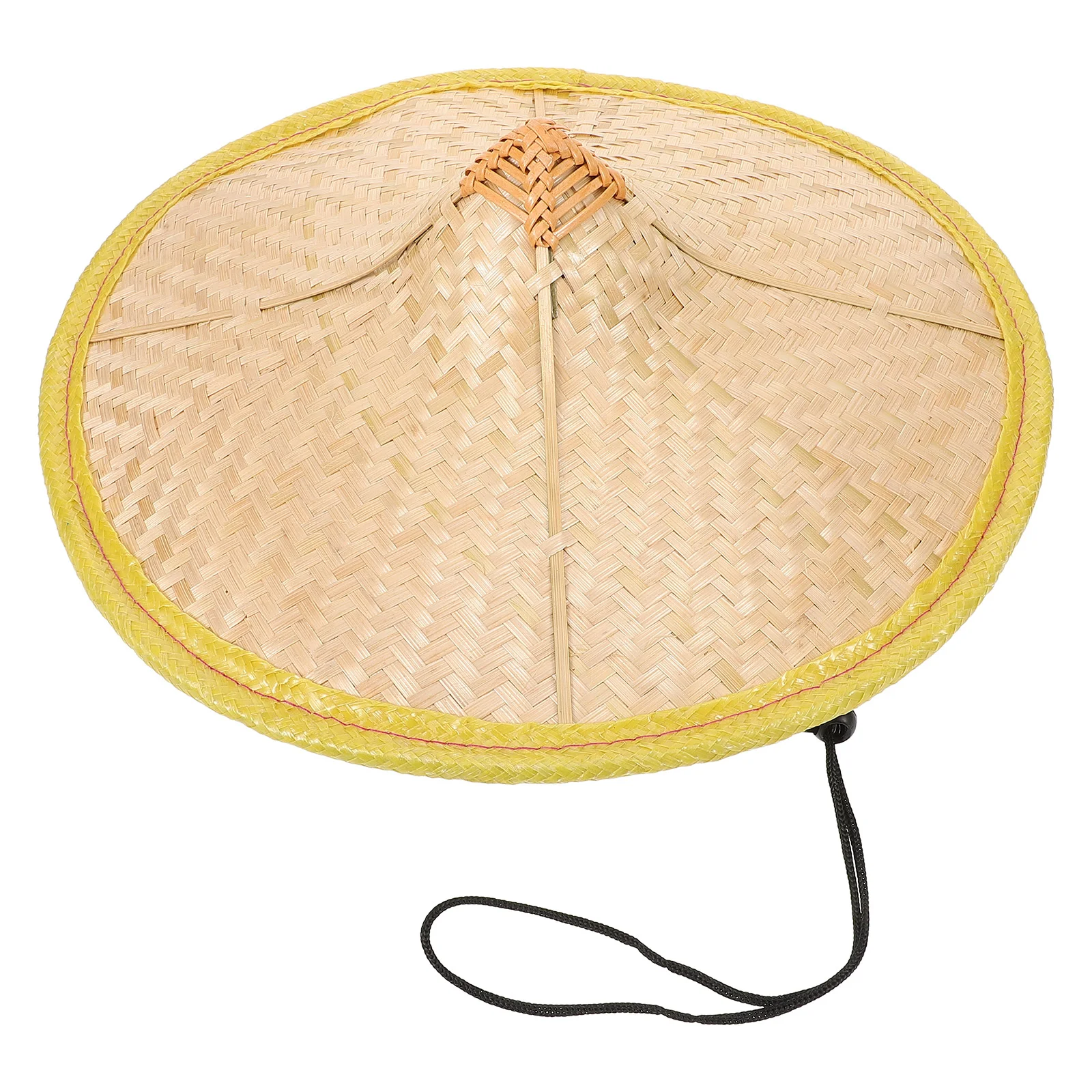 Bamboo Hat Oriental Traditional Rain Caps Party Decor Cone Weaving Hats Chinese Festival Rain-proof