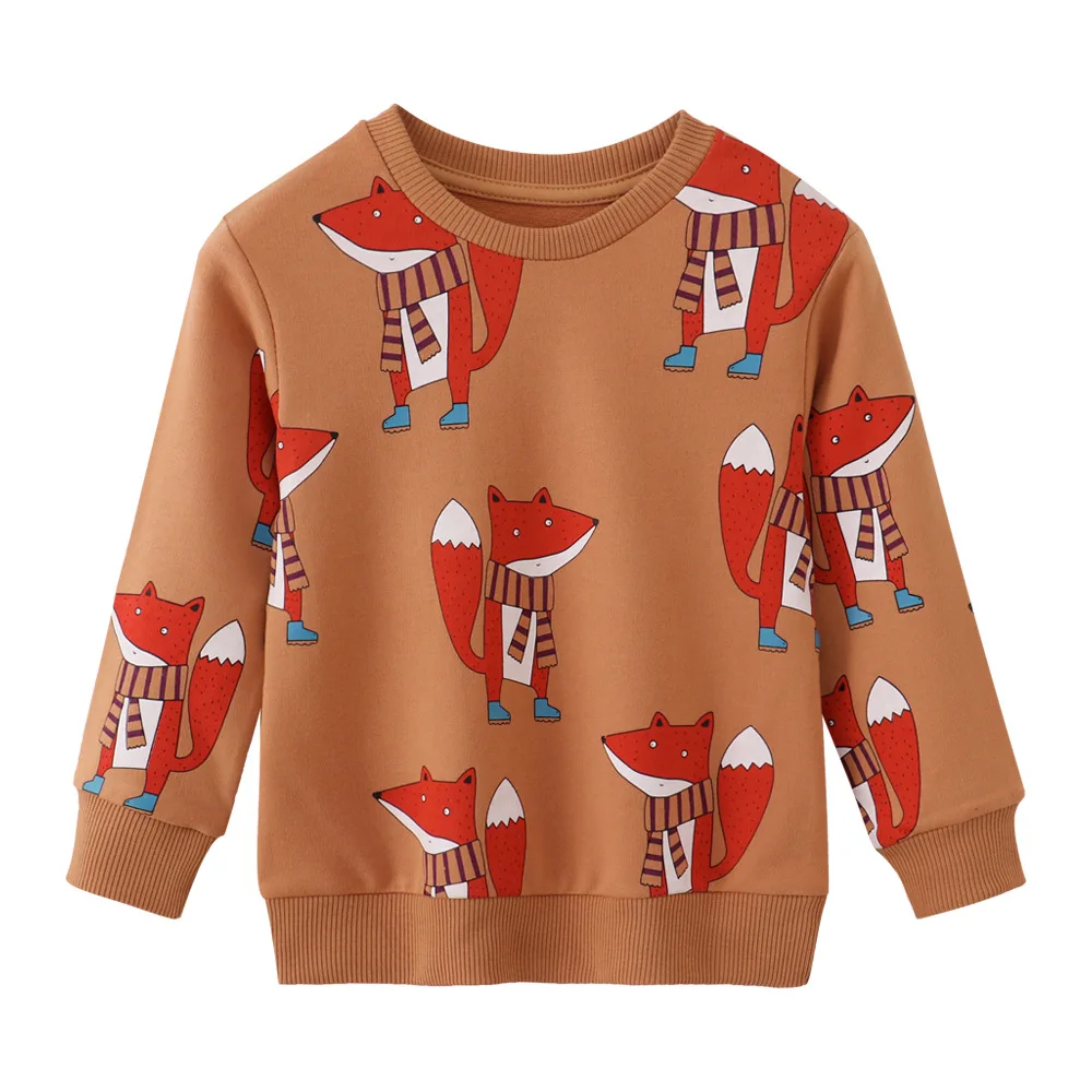 Autumn and winter European and American style clothing cotton long-sleeved sweater top, children's long-sleeved terry sweater
