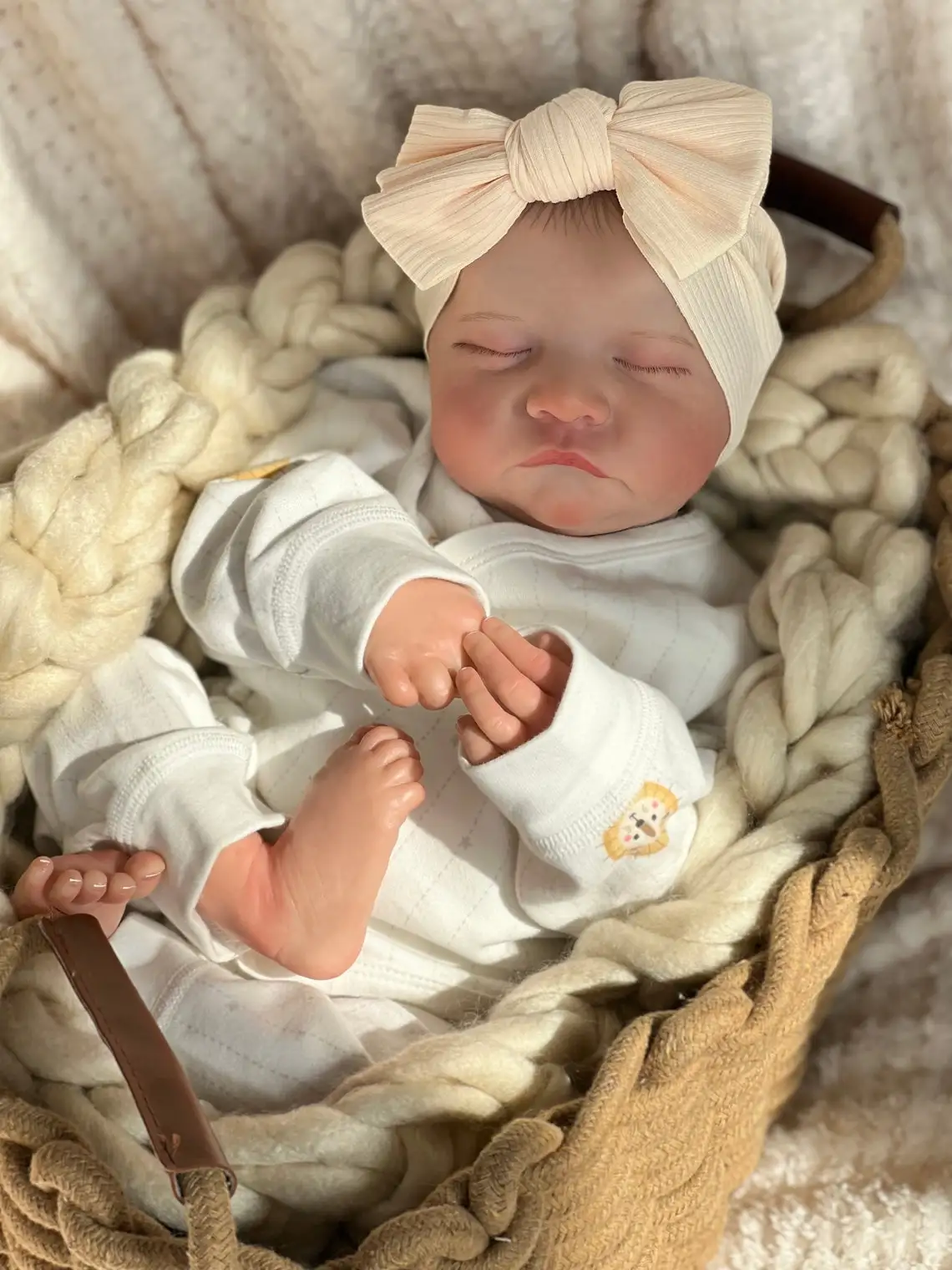 NPK 19 Inches Levi Reborn Baby Realistic Soft Body Alive Bebe Newborn Finished Hair-painted Doll Children Girls Gift Dolls
