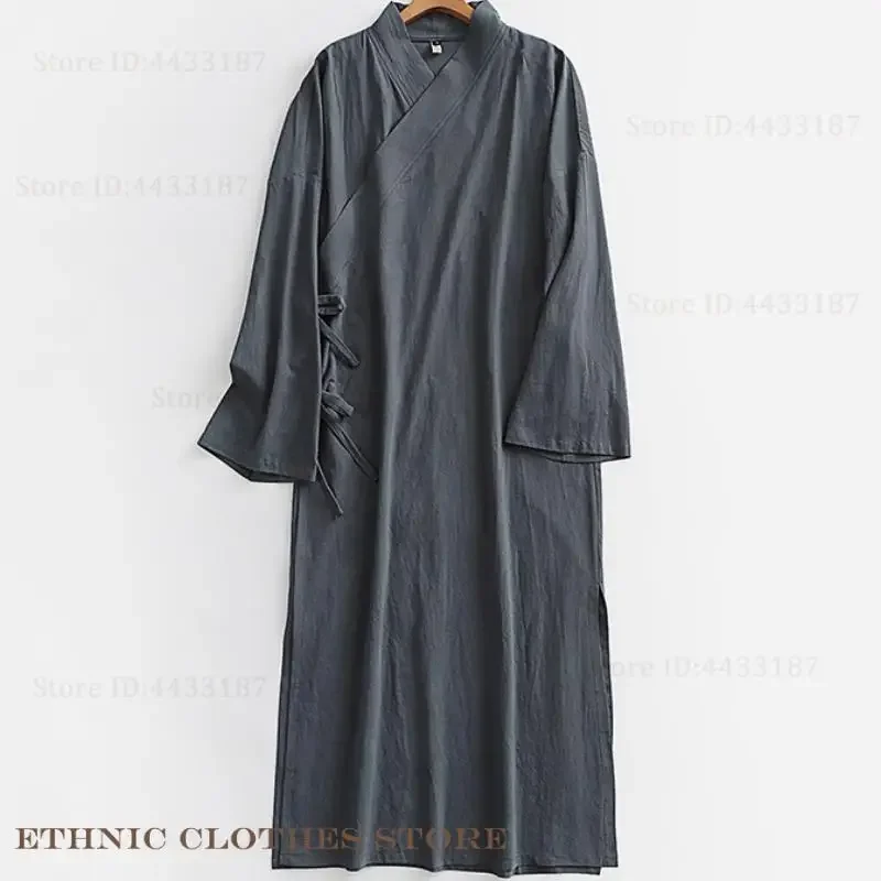 

Большой размер 9XL, даосский халат Удан для косплея, традиционная китайская одежда, костюм в стиле ретро, униформа Тай Чи, хлопковый льняной халат Ханфу