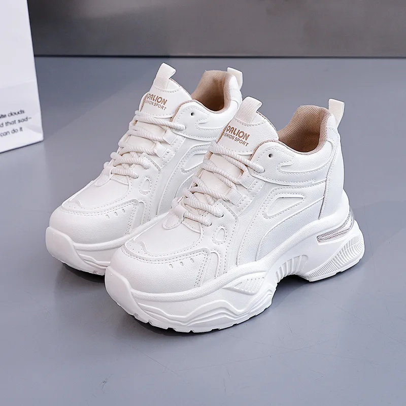 Women's New Inner Height-enhancing Casual Shoes Women Thick Sole Versatile Shoes Autumn New Outdoor Jogging Sports Comfort Shoes