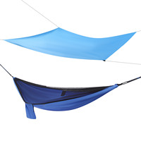 2-in-1 Camping Hammock with Tarp, 200kg Capacity, Hanging Bed with Waterproof Mosquito Net for Hiking Backpacking