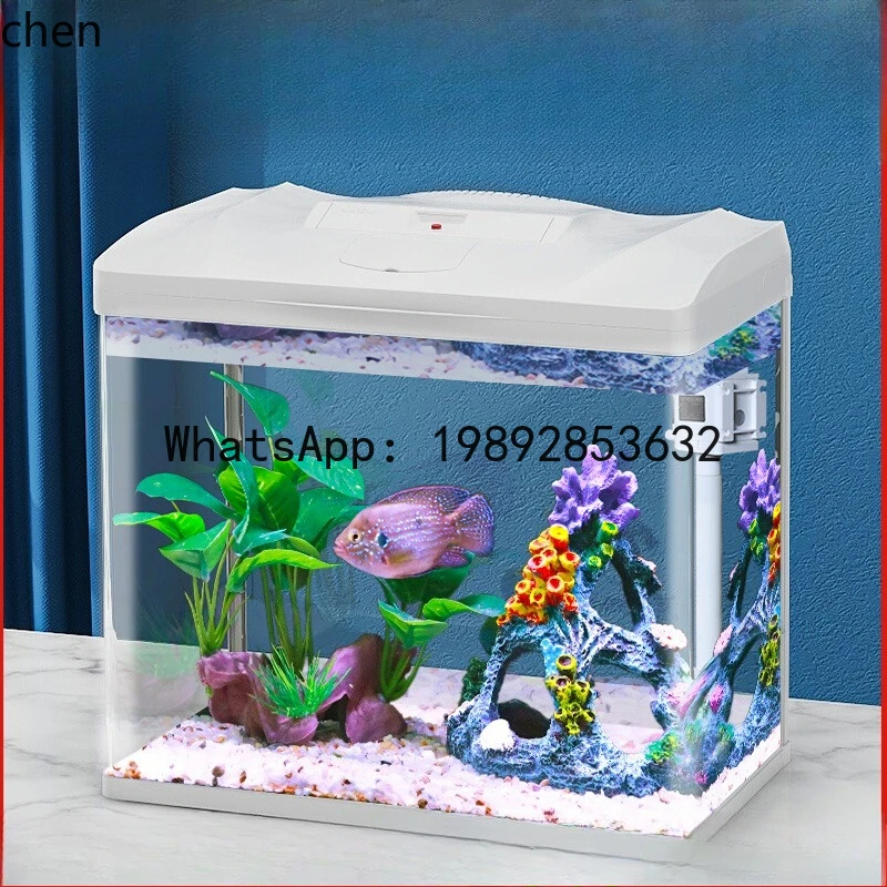 

F1 fish tank aquarium ecological desktop glass oxygen filter water-free tank