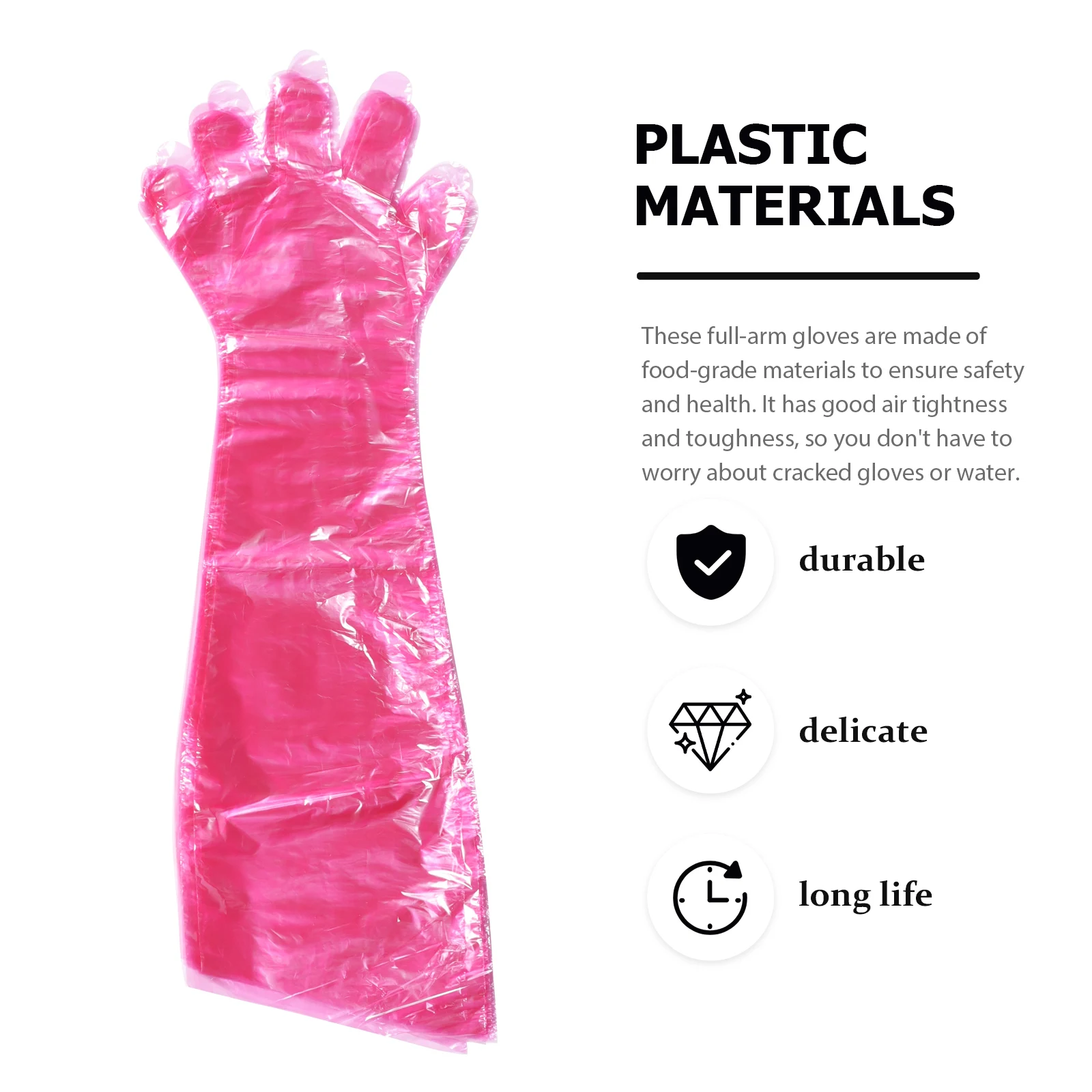 

50pcs Delivery Gloves For Livestock Birth Elbow Length Plastic Long Disposable Thick Multifunction Protective Gloves For Cattle
