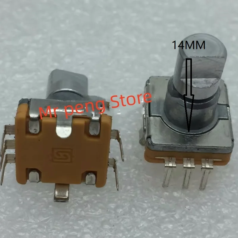 2pcs for SW EC11 encoder with switch 30 positioning number 15 pulse shaft length 14MM fancy axle car DVD