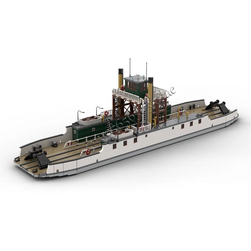 3517 pçs personalizar moc blocos de construção maior ferrovia ferry transporte navio modelo tijolos técnicos diy montagem navios brinquedos presente