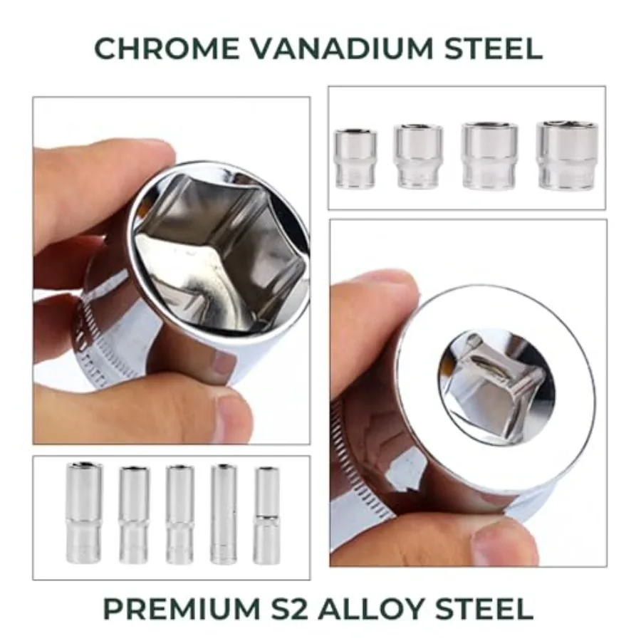 151 шт. Набор головок и приводных инструментов 1 2 1 4 3 8 Набор механических инструментов Набор головок Набор метрических головок Размеры привода с пластиком T