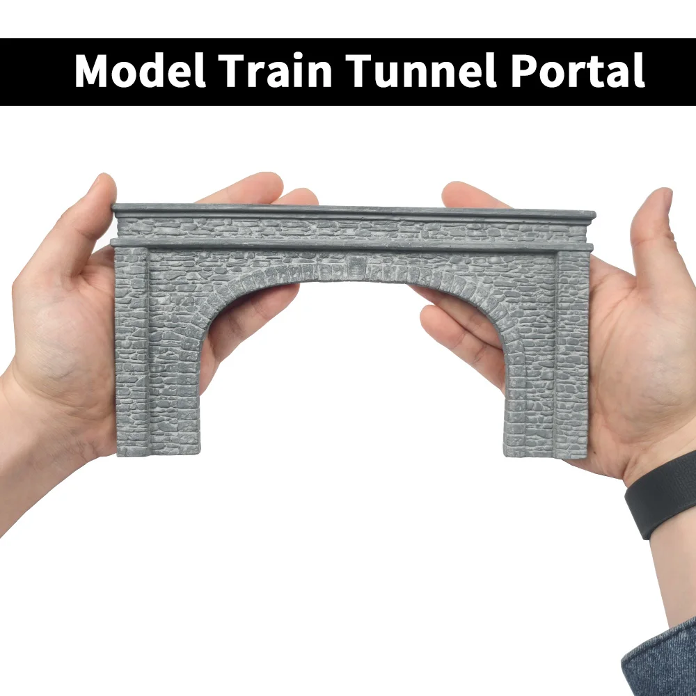 

1:87 HO Scale Stone Arch Tunnel Portal for Model Train Railway Military Wargame Diorama Scenery Building Materials 1PCS