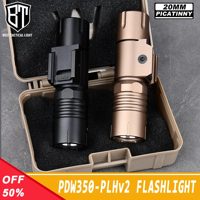 

WADSN Tactical PDW350 PLHV2 Weapon Flashlight 1000 Lumens High Power LED Scout Pistol Light Accessories For 20mm Picatinny Rail