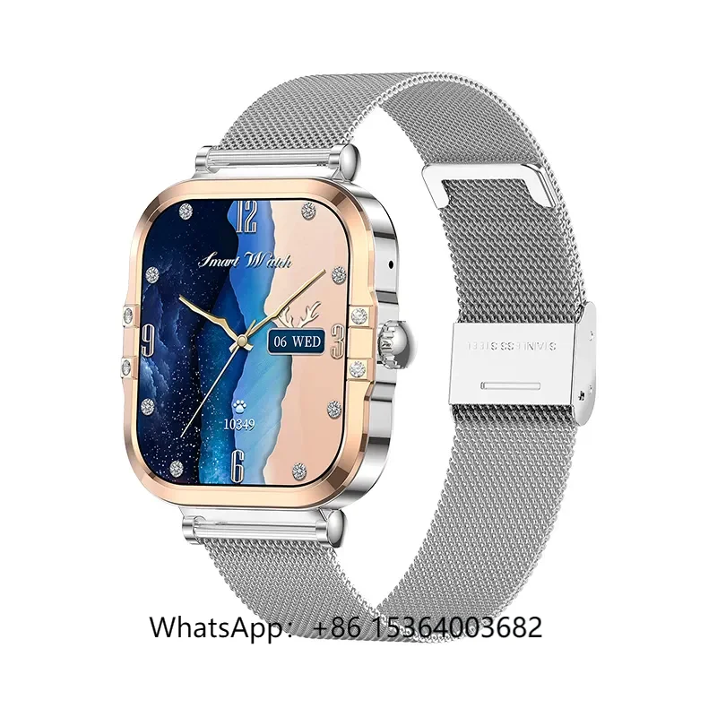 

1.75 Inch Amoled Screen Fashion Women Smart Watches Blood Oxygen NFC Menstrual Monitor HK82 Smartwatch