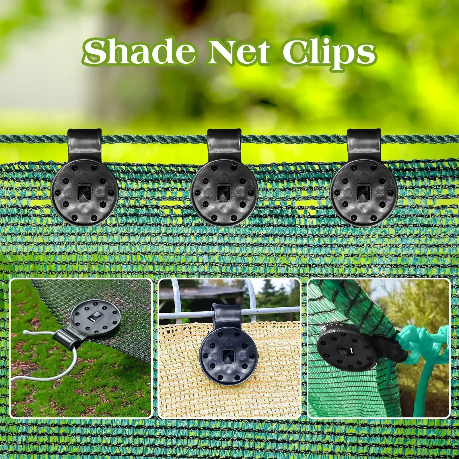 Shade Cloth Clips Shade Fabric Clamps Accessories Grommets Sunshade Net Fixed Clip Accessory Buckle Plastic Clip for Backyard