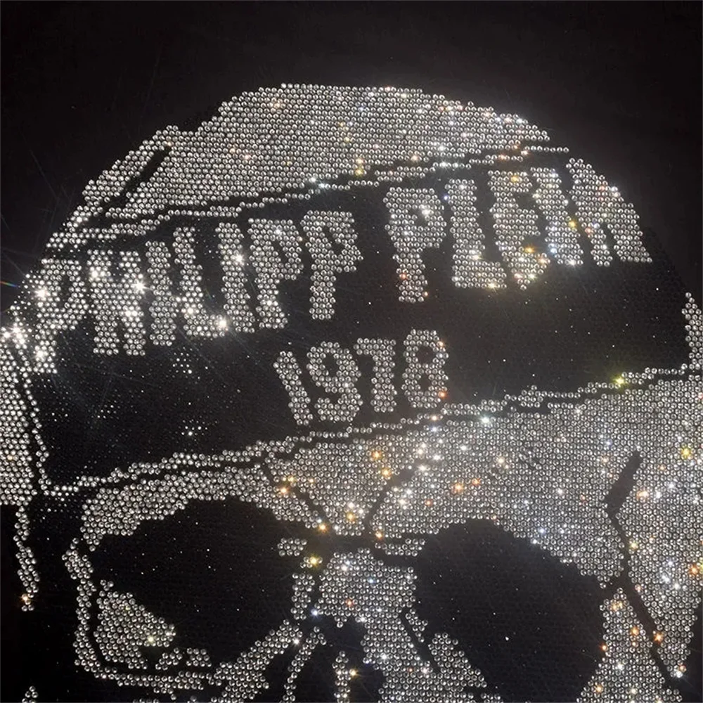 Shiny skull fashion large cloth paste hot diamond Sequin DIY clothes T-shirt decorative patch clothing accessories