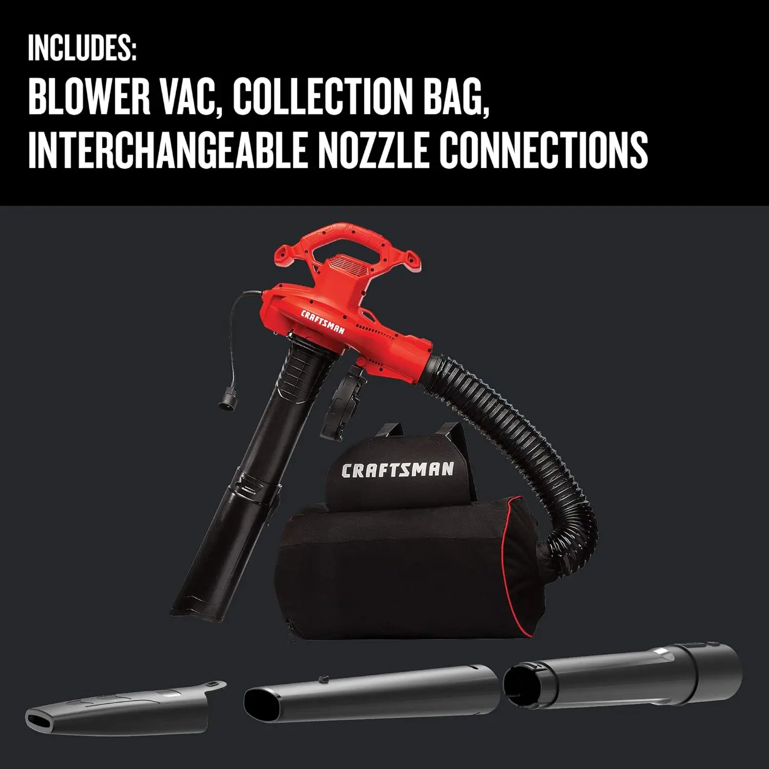 3-in-1 Leaf Blower, Leaf Vacuum and Mulcher, Up to 230 MPH, 12 Amp, Corded Electric (CMEBL700)