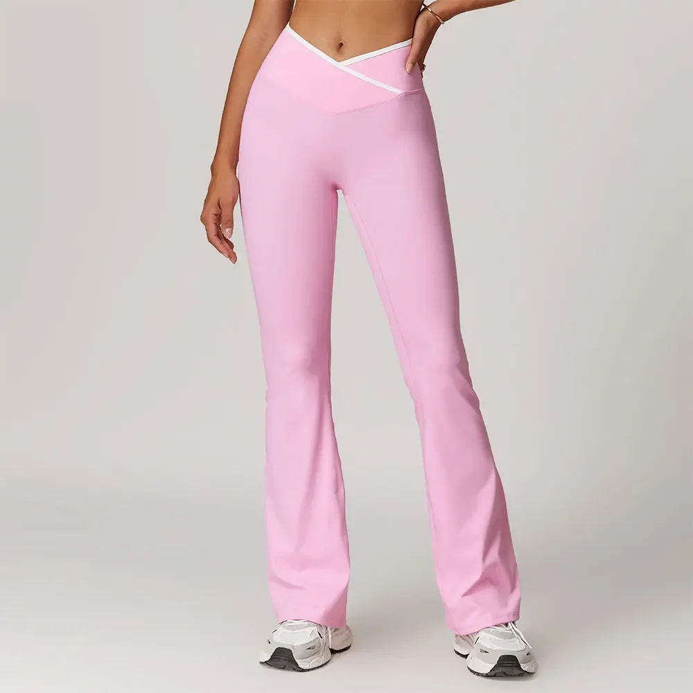 

Bell-bottoms Female Leggings Tights High Waist Sexy V-shaped Waist Fitness Pants Women Gym Workout Leggings Running Yoga Legging