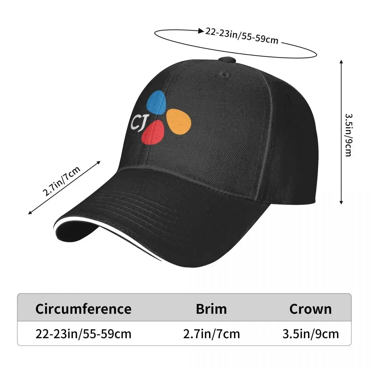 CJ Entertainment Logo Cap Fashion Casual Baseball Caps Adjustable Hat Hip Hop Summer Unisex Baseball Hats