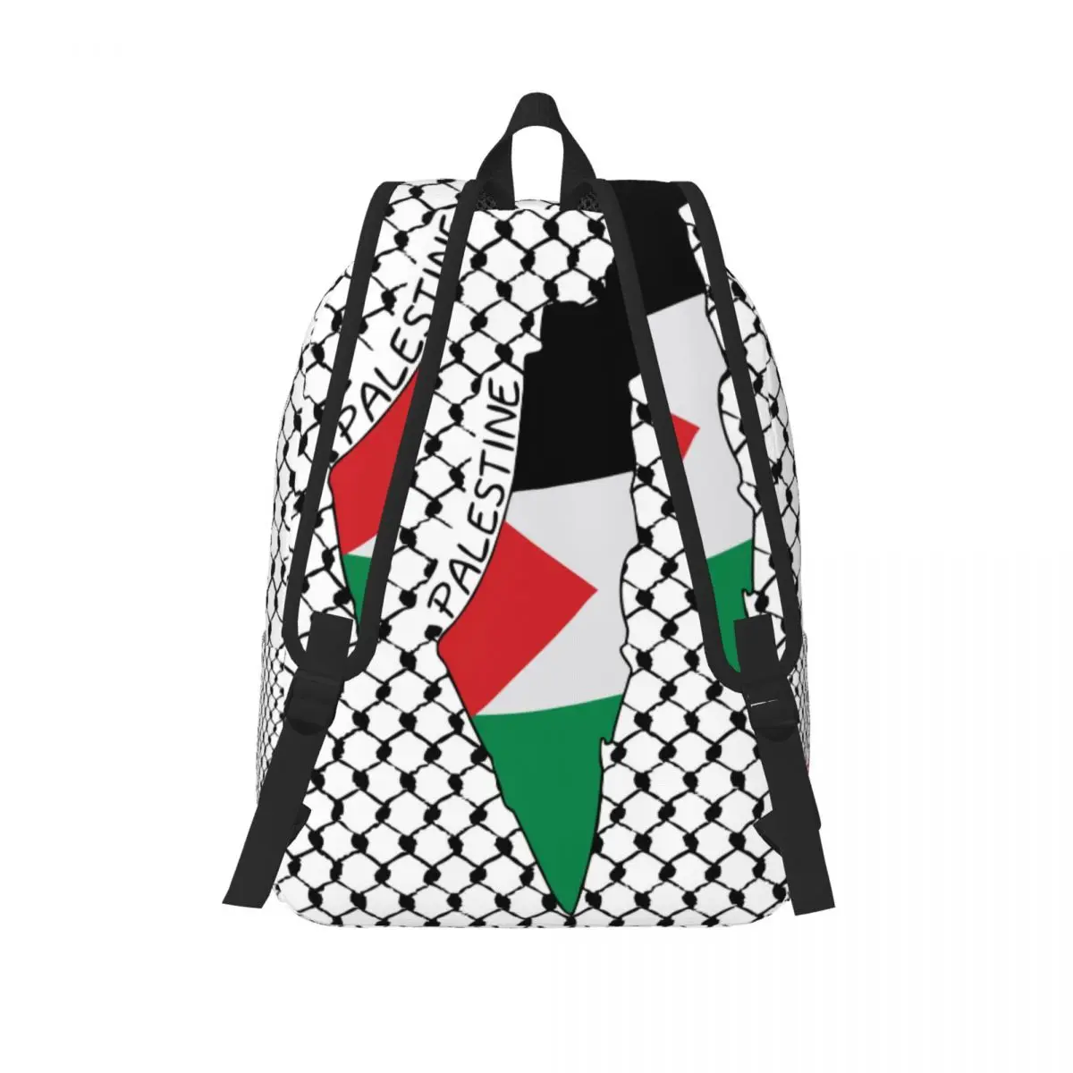 Mochila con mapa de la bandera de Palestina, mochila tradicional de Kufiya Hatta para el trabajo de la escuela secundaria, Mochila deportiva para ordenador portátil Keffiyeh