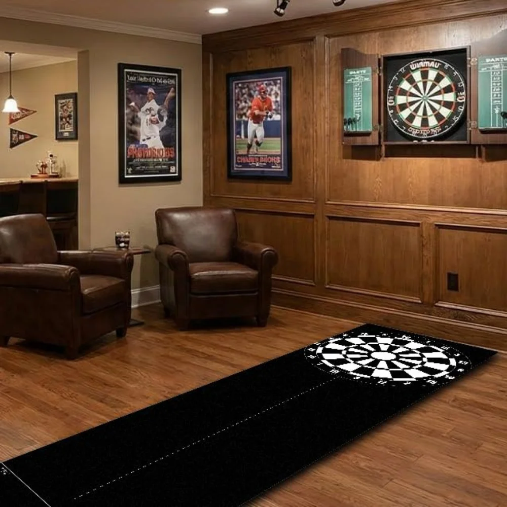 VIKAMA Professional Dart Mat Standard Throw Line Carpet Non-Slip Wear Resistant for Game Room Training Decor