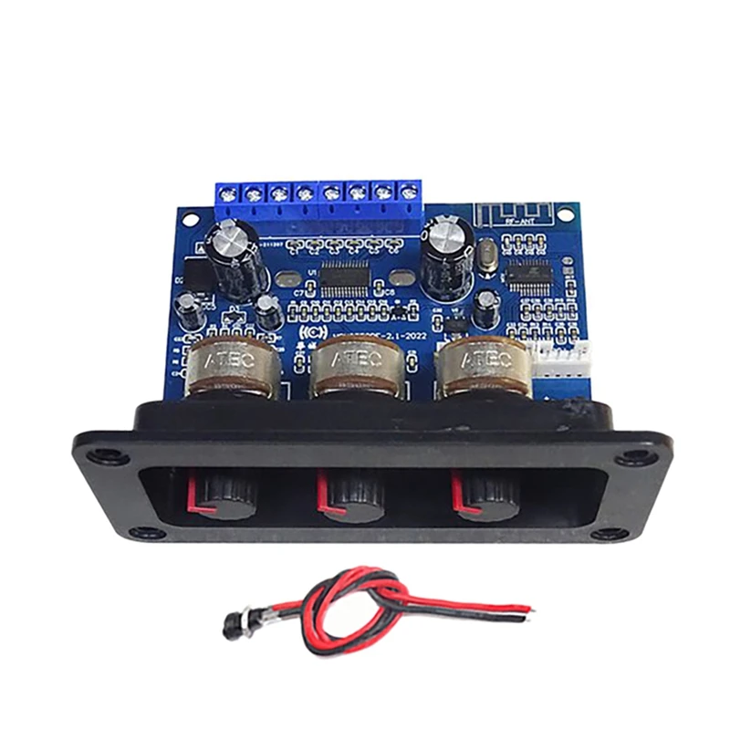 

2.1 Channel Bluetooth 5.0 Amplifier Board With DC Female 2X25W+50W Subwoofer Class D Audio Amplifier Board DC12-20V