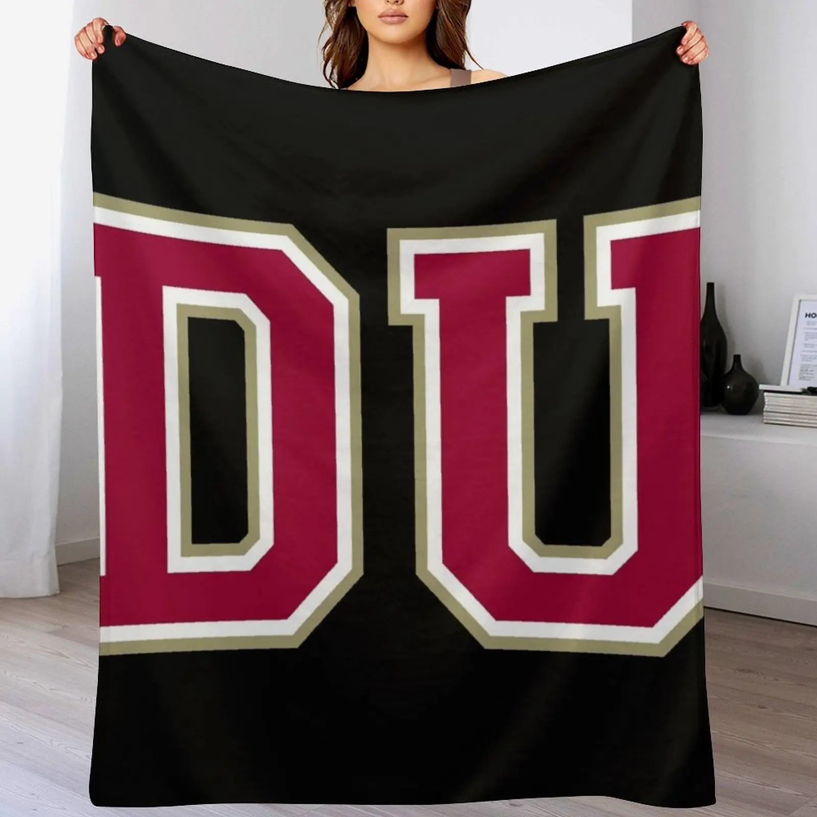 university of denver college font Throw Blanket Soft Bedroom Blanket for Night Sleeping