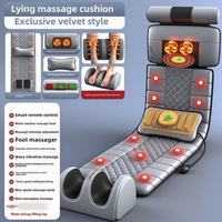 Full Body Massage Pad 10-zone Wave Vibration Kneading Massage Pillow Foot Calf Massage Back Hot Compress Storage Bag Included Mo