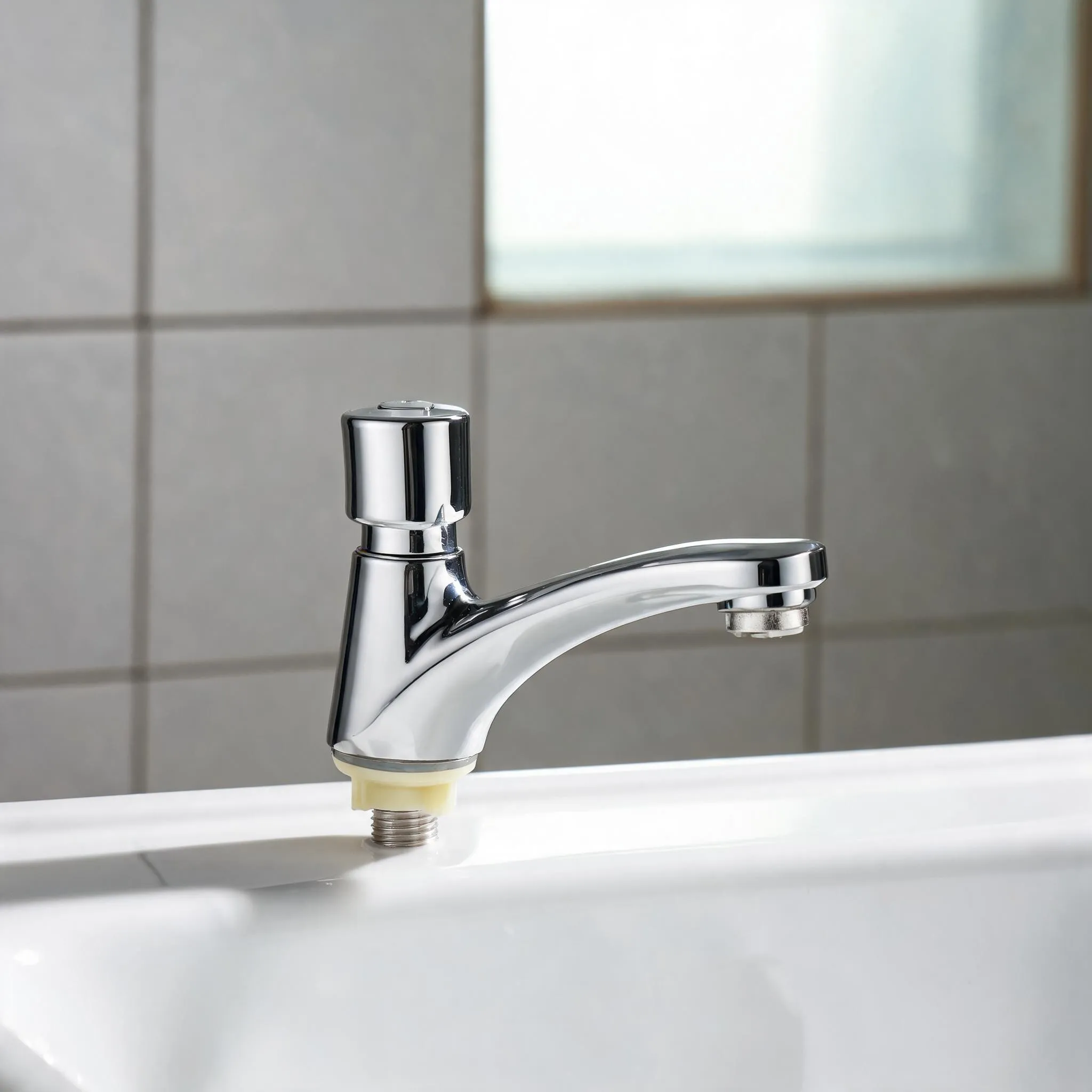 Hotel Toilet Time Delay Basin Sink Faucet Alloy Push Switch Water Saving Tap For Home Kitchen Bathroom Hotel Hardware Tool